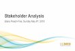 Stakeholder Analysis - ip.ucdavis.edu RIFA Stakeholder Analysis.pdf · What is a stakeholder? Any individual, group or ins1tu1on that will be aﬀected, or have an impact on the project