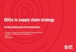SDGs in supply chain strategy - event.edie.net · SDGs in supply chain strategy –turning global goals into local business • The Importance of the SDGs to Industry • How APP