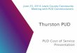PUD Cost of Service Presentation - Official site of Thurston … · 2014-07-11 · PUD Cost of Service Presentation June 25, 2014 Lewis County Community Meeting with PUD Commissioners