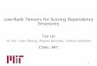 Low-Rank Tensors for Scoring Dependency Structurespeople.csail.mit.edu/taolei/papers/acl2014-slides.pdf · Low-Rank Tensors for Scoring Dependency Structures Tao Lei Yu Xin, Yuan