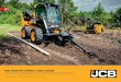 SKID STEER AND COMPACT TRACK LOADER · skid steer and compact track loaders feature a solid undercarriage with cast steel, triple-flanged rollers. 2 JCB rams utilise the keyhole casting