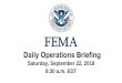 Saturday, September 22, 2018 8:30 a.m. EDTDaily+Ops+Briefing+09-22-2018.pdf · 9/22/2018 · Tropical Outlook –Eastern Pacific Disturbance 1 (as of 8:00 a.m. EDT) • Expected to