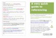 Quick Guide to Referencing 2018 - my.cumbria.ac.uk · What is referencing? How to compile your references You need to acknowledge other people’s ideas and reference the sources