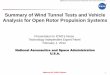Summary of Wind Tunnel Tests and Vehicle … for Public Release 1 Summary of Wind Tunnel Tests and Vehicle Analysis for Open Rotor Propulsion Systems National Aeronautics and Space