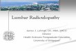 Lumbar Radiculopathy - files.bridgeport.edu · Lumbar Radiculopathy. Radicular pain often extends below the knee in the affected dermatome. Definition of Orthopedic Test A provocative