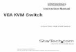 Instruction Manual VGA KVM Switch - .VGA KVM Switch 2-Port VGA, USB KVM Switch SV231UAF Instruction