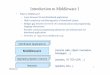 Introduction to Middleware I - University of Cambridge fileIntroduction to Middleware I • What is Middleware? – Layer between OS and distributed applications – Hides complexity