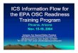 ICS Information Flow for the EPA OSC Readiness Training ... · the EPA OSC Readiness Training Program Phoenix, Arizona Nov. 15-19, ... delivery system during delivery of 5,000 bbl