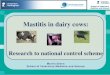Martin Green School of Veterinary Medicine and Science · Mastitis in dairy cows: Research to national control scheme Martin Green School of Veterinary Medicine and Science