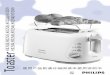 4222 001 95522 - Philips · - This toaster is intended TO USE FOR BREAD ONLY.Other ingedients like pastry with ... dari terkena kejutan elektrik,jangan rendamkan kord,plag atau peralatan