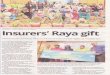 It'- lnsurers'Raya gift - Life Insurance Association of Malaysia · Hari Raya gathering. The Raya celebration, held at Sasana Kijang, Bank Negara Malaysia, Kuala Lumpur, was organ-ised