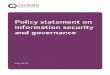 CQC Policy statement on on information security and governance Final Policy Statement on... · The Care Quality Commission’s policy statement on information security and governance