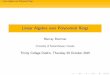 Linear Algebra over Polynomial Rings - Mathematics and …bremner/research/publications... · 2017-06-06 · Linear Algebra over Polynomial Rings Introduction The main question I