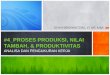 #4 PROSES PRODUKSI, NILAI TAMBAH, & PRODUKTIVITAS · PRODUCTION SYSTEM • The production system is the collection of people, equipment, and procedures organized to accomplish the