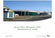 EnviTec Biogas AG Reference List · Country Postal Code Plant Location Plant EnviThan (Nm³) Total AD plant (kWel) Total Plant Capacity (in total) Project Status Input material 1