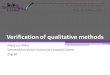 Verification of qualitative methods - EFLM .Verification of qualitative methods Marijana Miler Sestre