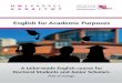 English for Academic Purposes fileEnglish for Academic Purposes A tailor-made English course for Doctoral Students and Junior Scholars. Free of charge