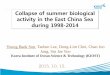 Collapse of summer biological activity in the East China ... · 2015. 10. 15. Collapse of summer biological activity in the East China Sea during 1998-2014 . Young Baek. Son, Taehee
