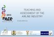 TEACHING AND ASSESSMENT OF THE AIRLINE INDUSTRY 2015 Teaching... · TEACHING AND ASSESSMENT OF THE AIRLINE INDUSTRY Dr Bukiwe Mbilini-Kuze . Airport and Aircraft Terminology & Seating