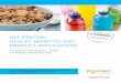 OAT PROTEIN: HEALTH BENEFITS AND PRODUCT APPLICATIONS · MAKING FOOD EXTRAORDINARY To learn more about Tate & Lyle ingredients and innovations, please visit  and 