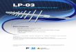 LP-03 - arbenelux.com · LP-03 is a log-periodic antenna designed for radiated emissions and immunity application. It can be used in conjunction with any receiver or spectrum analyzer