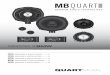 QUARTMOBIL - Audio Design · e.g. the MB QUART NANO NSC475 with 4 x 75 Watts RMS and a matching filter section. Please refer to the owner‘s manual of the amplifier to ensure the