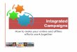 Integrated Campaigns - CONVIO · Integrated Campaigns How to make your online and offline efforts work together