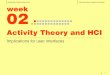 week 02 - University of California, Berkeleycourses.ischool.berkeley.edu/.../Monday_Week2_Activity_Theory_and_HCI.pdfMonday Week 2: Activity Theory and HCI Theory and Practice of Tangible