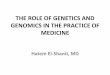 THE ROLE OF GENETICS AND GENOMICS IN THE PRACTICE OF …doctor2016.jumedicine.com/wp-content/uploads/sites/6/2018/01/fima.pdf · GENETICS IN MEDICAL PRACTICE •The role of genetics