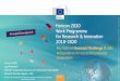 Key facts on Societal Challenge 2 calls and guidance on ...ec.europa.eu/information_society/newsroom/image/document/2018-27/sc2... · Agriculture and Rural Development (DG AGRI) and