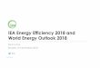 IEA Energy Efficiency 2018 and World Energy Outlook 2018 · World Energy Outlook 2018 • Global trends, outlooks - Fuel (Oil, gas, coal) - Energy efficiency and renewables • Based
