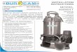 LAVAL (QUEBEC) FAX: 514.337.4029 400401T - FarmTek · APPLICATIONS This domestic submersible sewage pump is designed and suitable for raw sewage applications where the total head