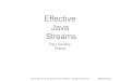 Effective Java Streams - cr.openjdk.java.netcr.openjdk.java.net/~psandoz/conferences/2015-JavaOne/j1-2015-streams... · 7400740f0 16 java.lang.Integer  6 740074100 16 java.lang.Integer