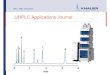 UHPLC Applications Journal - SerCoLab · Pharmaceutical/Clinical Applications Determination of Morphine with MS Detection VPH0044J Separation of Sedatives VPH0037J Separation of Paracetamol