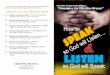 Christian Living Study Guide 8: “Principles for Effective ... · Scriptures is spiritual eating, prayer is spiritual breathing. Under- ... thoughts of peace, and not of evil, to