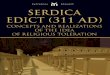 Serdica Еdict (311 ad): ConCepts and Realizations of the ... · 146 • Serdica Еdict (311 ad): conceptS and realizationS of the idea of religiouS toleration ers for thoroughness