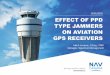 EFFECT OF PPD TYPE JAMMERS ON AVIATION GPS RECEIVERS · NAV CANADA EFFECT OF PPD TYPE JAMMERS ON AVIATION GPS RECEIVERS Mitch Jevtovic, P.Eng., PMP Manager, Spectrum Management 15/01/2018