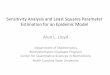 Sensitivity Analysis and Least Squares Parameter ...rtg.math.ncsu.edu/wp-content/uploads/sites/3/2019/07/RTG_Workshop... · transmission parameter, which is given by the product of