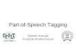 Part-of-Speech Tagging - Resource Centre for Indian ... · What is Part of Speech? A category of words which have similar grammatical properties Nouns → denotes Abstract/real things