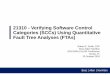 21310 - Verifying Software Control Categories (SCCs) Using ... · paper topic for a future conference, but are excluded from this presentation Introduction Background Assumptions