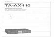 docs.sony.com · SONY INTEGRATED STEREO AMPLIFIER TA-AX410 OPERATING INSTRUCTIONS Before operating the unit, please read this manual thoroughly. This manual should be retained for