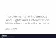 Improvements in Indigenous Land Rights and Deforestation Improvements in Indigenous Land Rights and