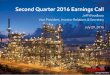 Second Quarter 2016 Earnings Call - corporate.exxonmobil.com · Second Quarter 2016 Earnings Call Jeff Woodbury Vice President, Investor Relations & Secretary July 29, 2016