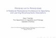 Parsing with Paradigms 0.05inA Relational-Realizational ... 2011/QMMMDSlidesV2.pdf · PARSING WITH PARADIGMS A Relational-Realizational Architecture for Specifying and Learning Morphosyntactic