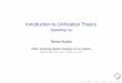 Introduction to Uniﬁcation Theory - risc.jku.at fileIntroduction to Uniﬁcation Theory - risc.jku.at