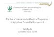 The Role of International and Regional Cooperation in ... · Stefan Csordás Commodities Branch, UNCTAD. Agriculture accounts for large shares of employment and GDP in developing