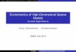 Econometrics of High-Dimensional Sparse Models · Econometrics of High-Dimensional Sparse Models (p much larger than n) Victor Chernozhukov Christian Hansen NBER, July 2013 VC and