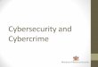 Cybersecurity and Cybercrime - Trinidad & Tobago Chamber ... Objective of Presentation â€¢What is the