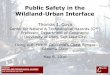 Public Safety in the Wildland-Urban Interface · Decision/Lead time (ICs) Warning time (notification) Preparation time (households) Network clearing time (traffic) Evacuation Time