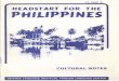 HEADSTART FOR PHILIPPINES - fsi-language-courses.net Headstart... · HEADSTART FOR THE PHILIPPINES CULTURAL NOTES FIRST EDITION FEBRUARY 1985 DEFENSE LANGUAGE INSTITUTE FOREIGN LANGUAGE